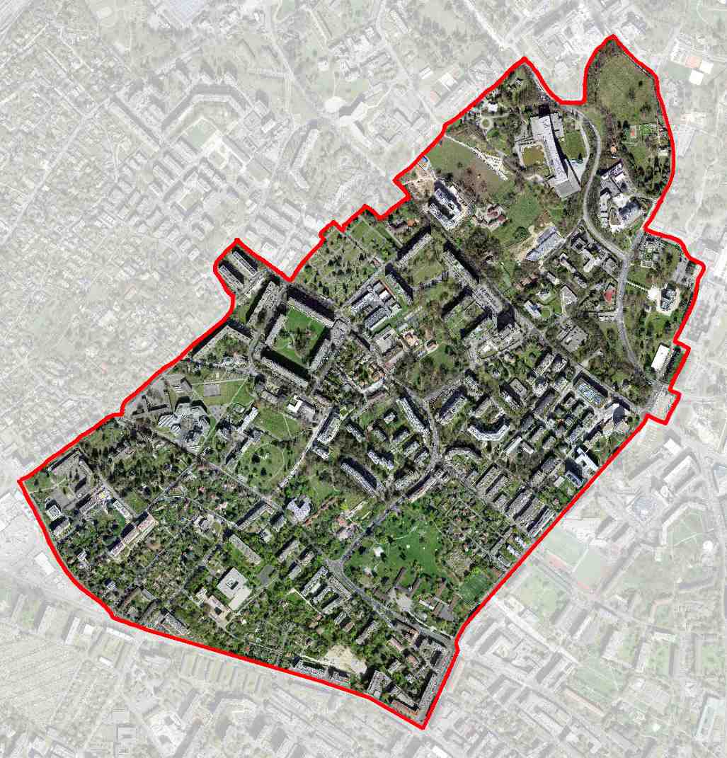 Carte du quartier du Petit-Saconnex