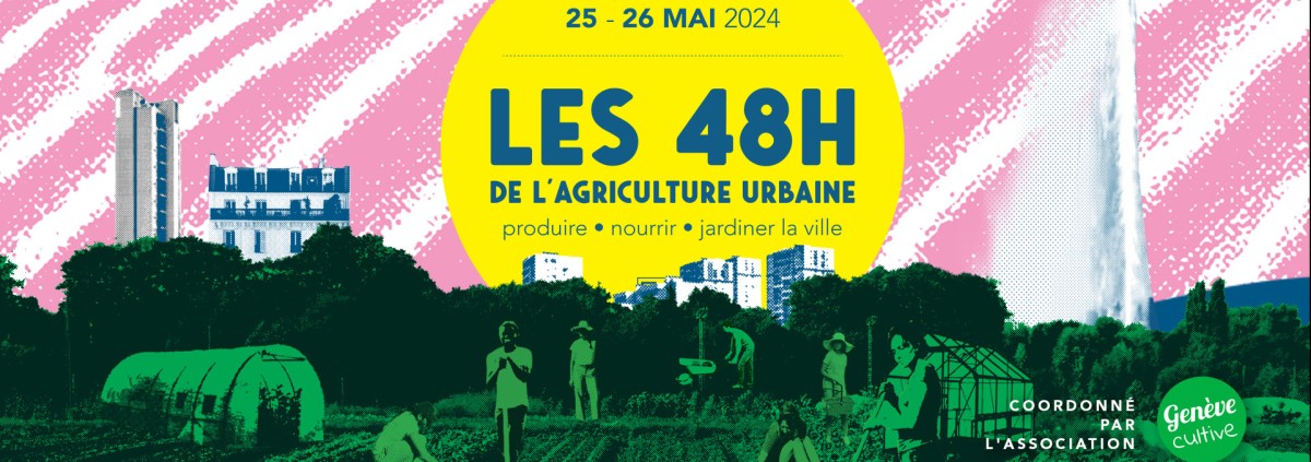 Potagers urbains, Genève et jet d'eau