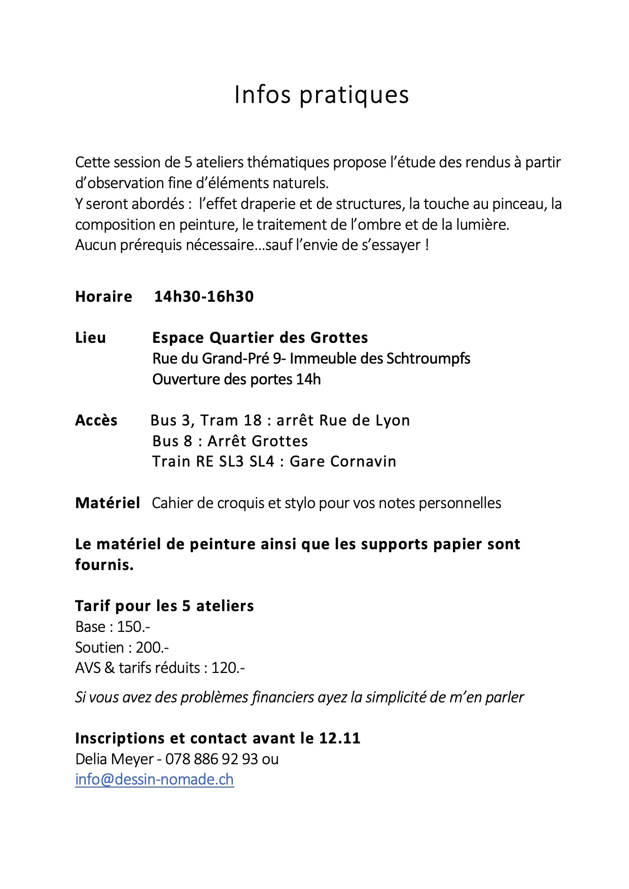 Infos et renseignements