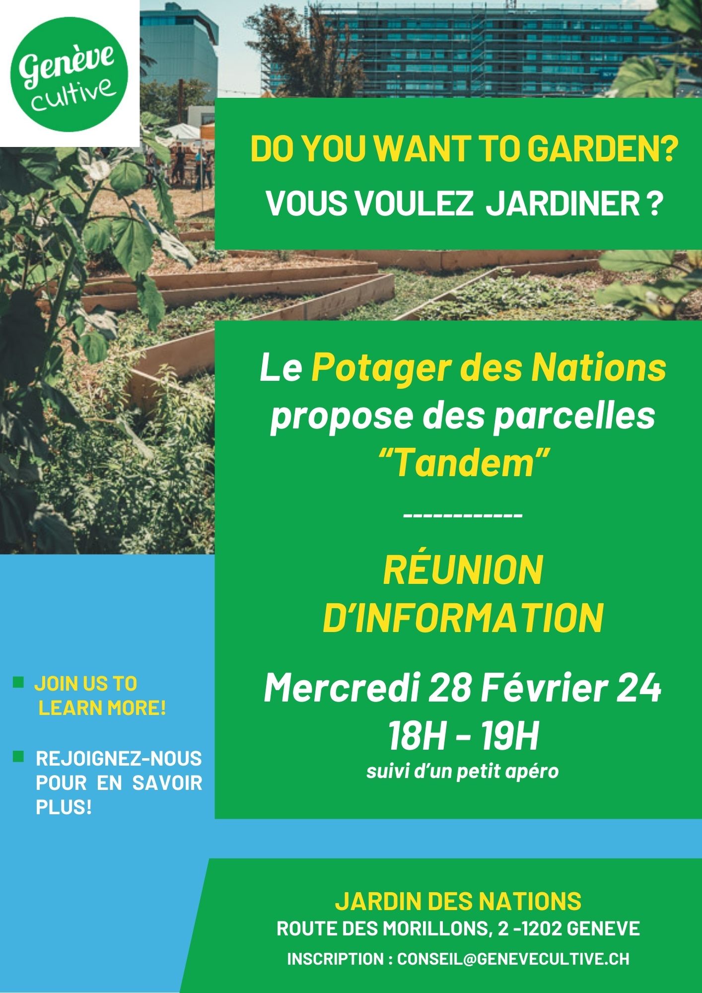 Réunion info parcelles - Potager des Nations