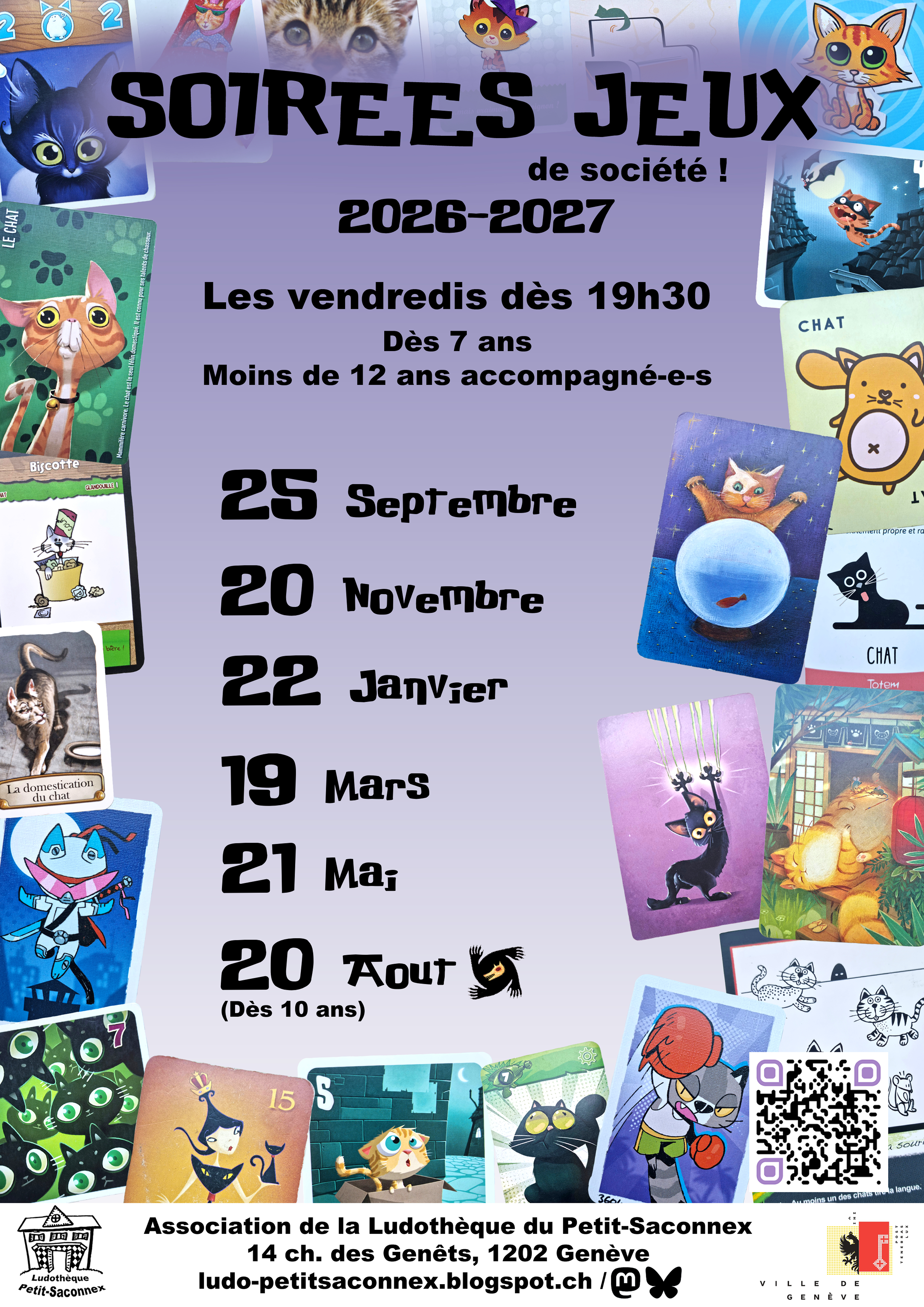 Flyer soirée jeux à la ludo