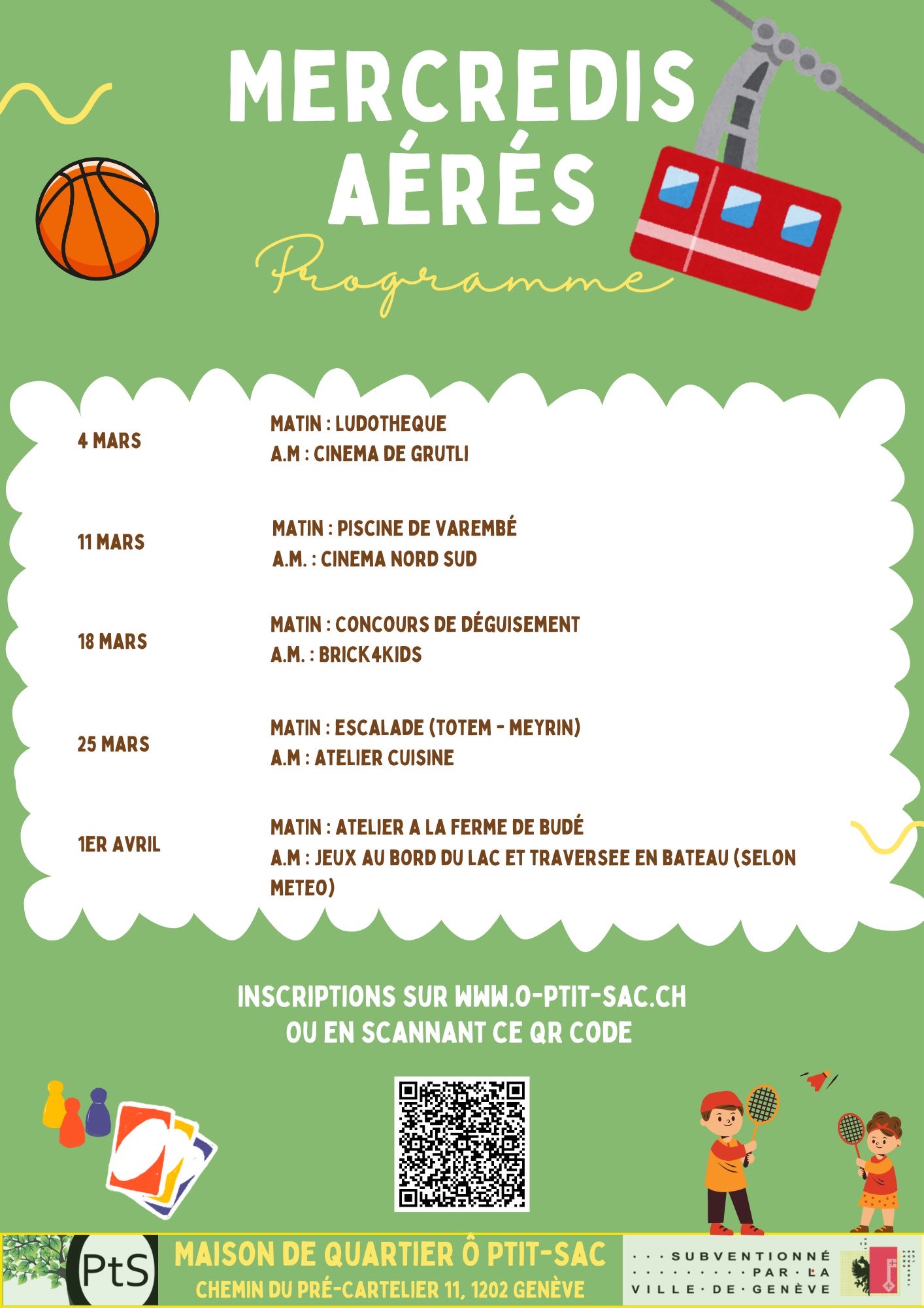 Programme Mercredi aéré Mars 2026