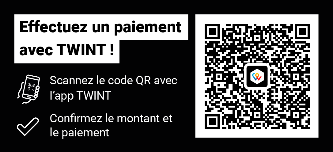 Scannez le QR code pour accéder à votre application TWINT