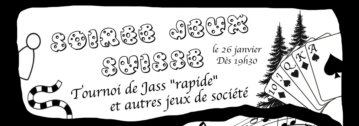 Affiche Soirée jeux Thème Suisse